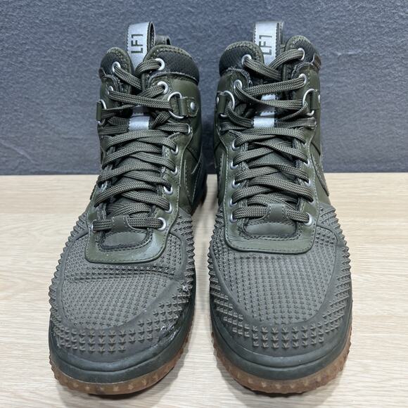 Nike Lunar Force 1 Duckboot Olive 805899-201 Flyknit ACG Footwear Mens Size 9 - Picture 1 of 12